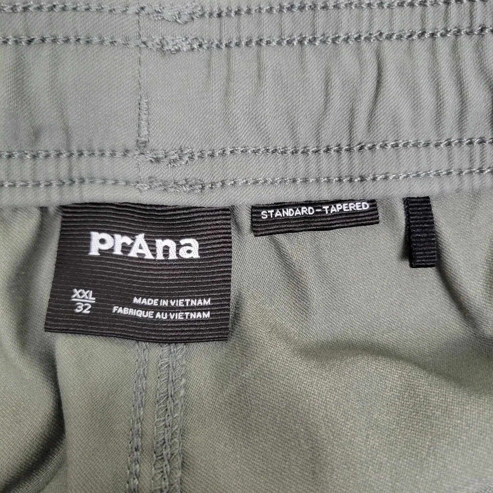 Prana Stretch Zion Field Pants Mens 2XL 42x32 Olive Green Outdoors Vented Hiking
